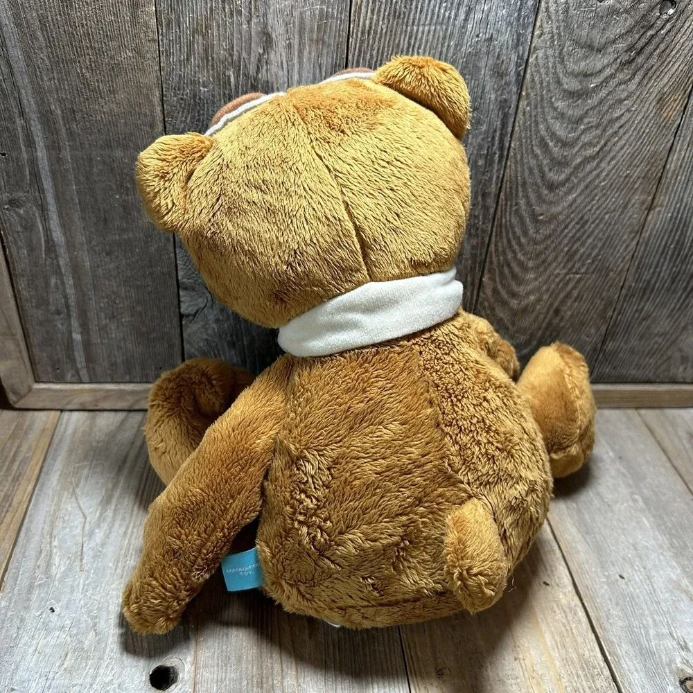 Manhattan Toy Aviator Teddy Bear Brown Plush Pilot with Goggles and Scarf 12